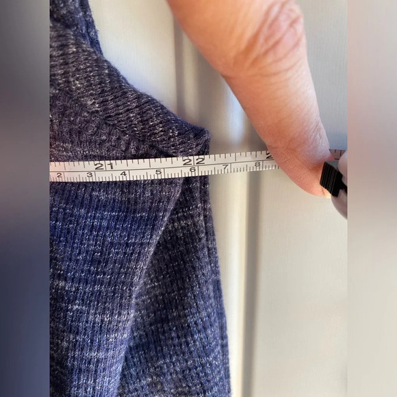 U.S.Polo ASSN Shirt Men's Medium Blue Henley Striated Long Sleeve New With Tags - Picture 6 of 6